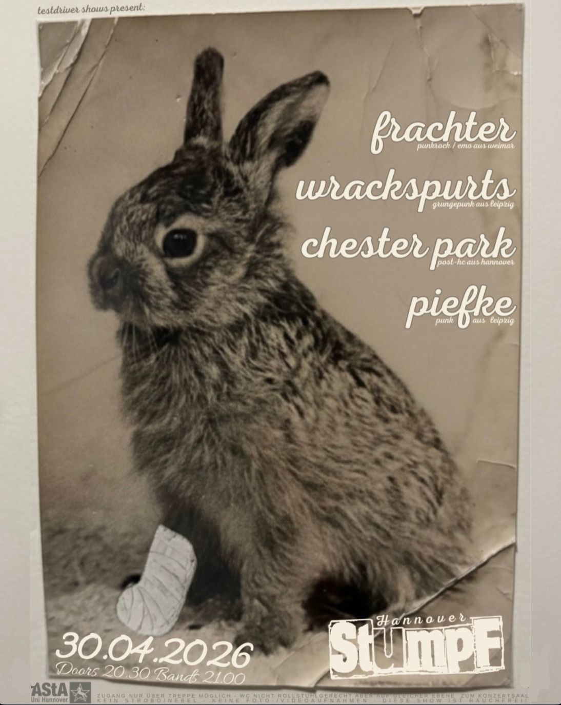 Piefke Frachter Wrackspurts Chester Park Stumpf Hannover 30.04.2026