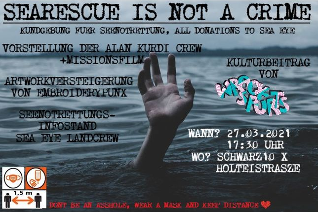 searescue is not a crime flyer 27.3.2021 leipzig wrackspurts